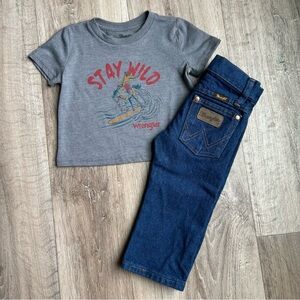 Wrangler Graphic Tee and Denim Jeans Set